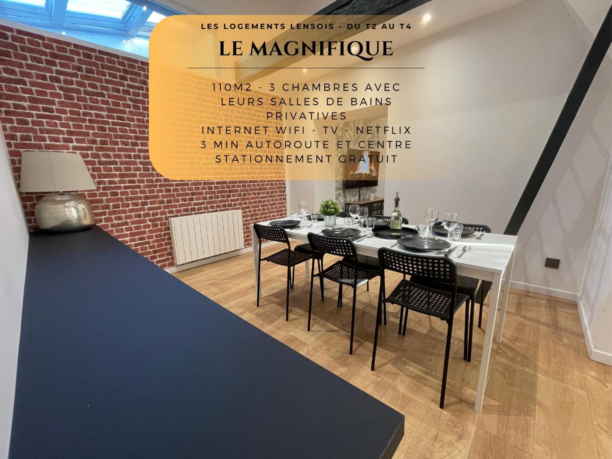 Les 3 Suites - 6 Personnes - 3 Chambres Avec Sdb Privatives Lens Zewnętrze zdjęcie